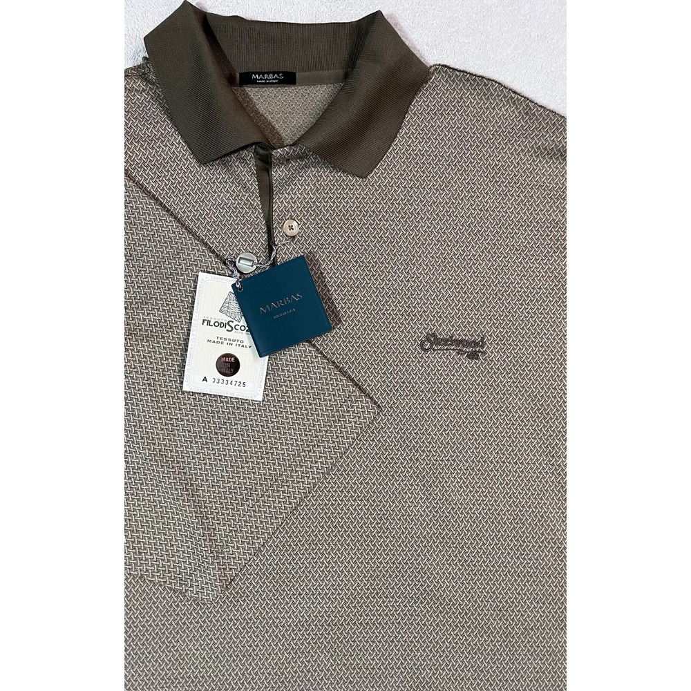 NWT Marbas Filo Di‎ Scozia Golf Polo Made In Italy Sz L Steelwood Country Club